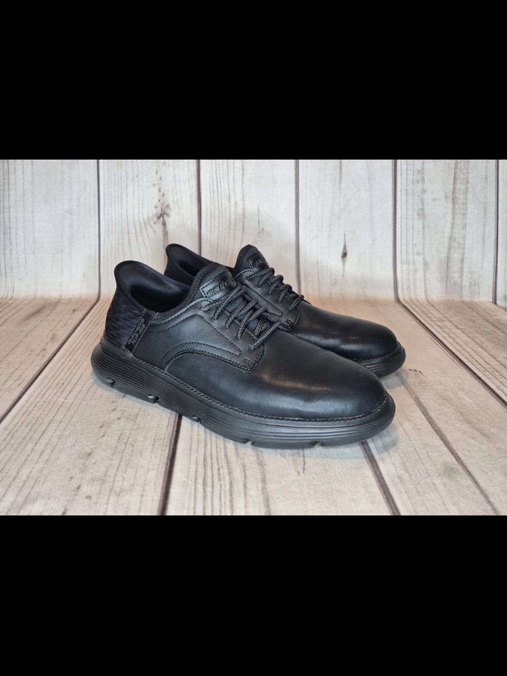 Skechers Garza SR Slip-Ins Black Men’s Size 11.5 Non-Slip Casual Shoes